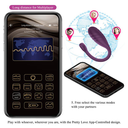 PRETTYLOVE - LEVIATHAN HUEVO VIBRADOR CON APP