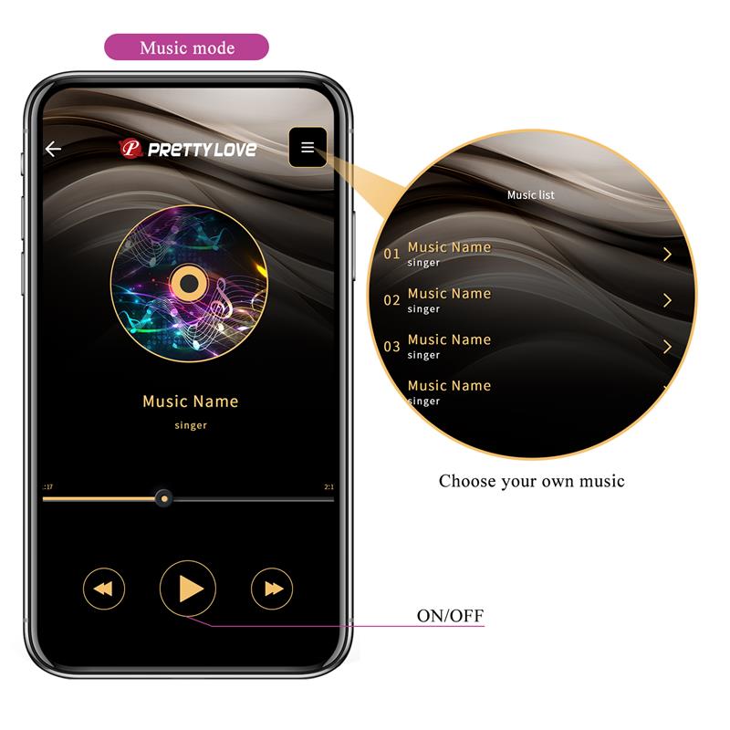 PRETTYLOVE - LIAM VIBRADOR PUNTO G SILICONA  CON APP MORADO
