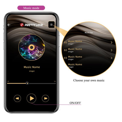 PRETTYLOVE - LIAM VIBRADOR PUNTO G SILICONA  CON APP MORADO