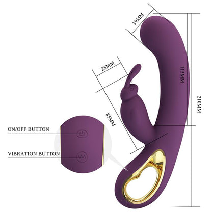 PRETTYLOVE - LIAM VIBRADOR PUNTO G SILICONA  CON APP MORADO