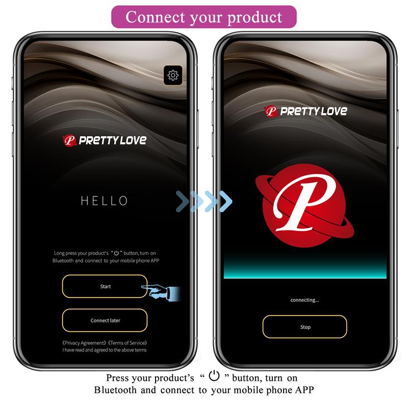 PRETTYLOVE - LIAM VIBRADOR PUNTO G SILICONA  CON APP MORADO