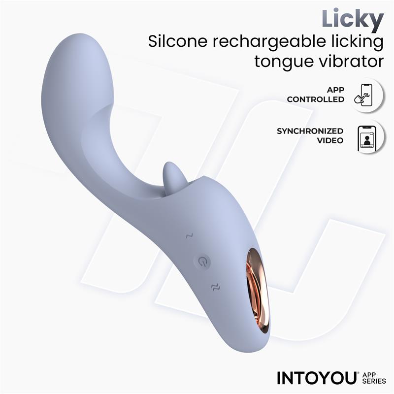 INTOYOU APP SERIES - LICKY VIBRADOR CON LENGUA LICKING CON APP