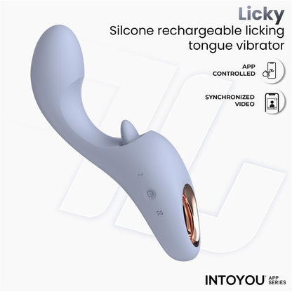 INTOYOU APP SERIES - LICKY VIBRADOR CON LENGUA LICKING CON APP