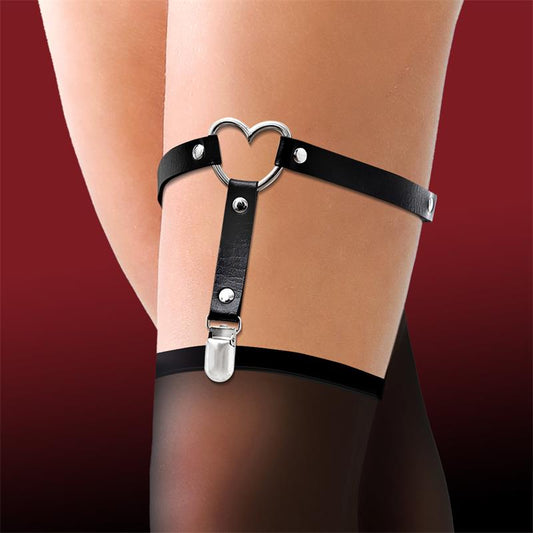 CINDERELLA - LIGA CON ARO EN FORMA DE CORAZÓN CUERO VEGANO TALLA ÚNICA