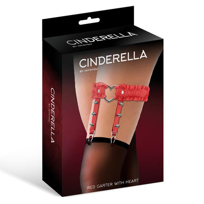 CINDERELLA - LIGA CON ARO EN FORMA DE CORAZÓN Y VOLANTES CUERO VEGANO TALLA ÚNICA
