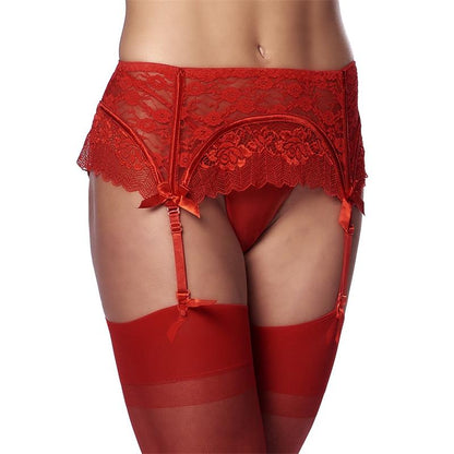 AMORABLE - LIGUERO CON TANGA Y MEDIAS ROJO