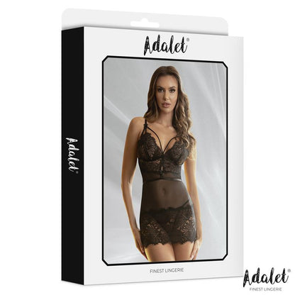 ADALET LINGERIE - LILA BABYDOLL ESPALDA ABIERTA Y TANGA