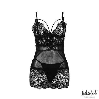 ADALET LINGERIE - LILA BABYDOLL ESPALDA ABIERTA Y TANGA