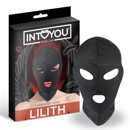 INTOYOU BDSM LINE - LILITH MÁSCARA DE INCÓGNITO ABERTURA EN LA BOCA Y OJOS COLOR NEGRO