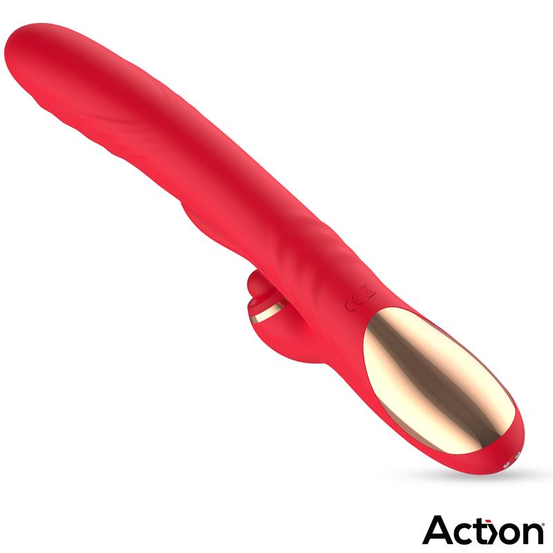 ACTION - LIMBE VIBRADOR CON LENGUA FLIP-FLAP, BOLA PERCUTORA Y UP AND DOWN