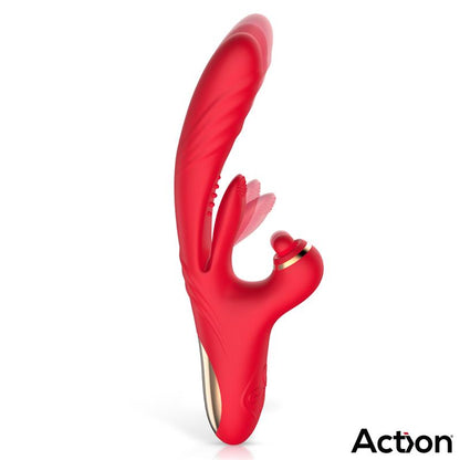 ACTION - LIMBE VIBRADOR CON LENGUA FLIP-FLAP, BOLA PERCUTORA Y UP AND DOWN