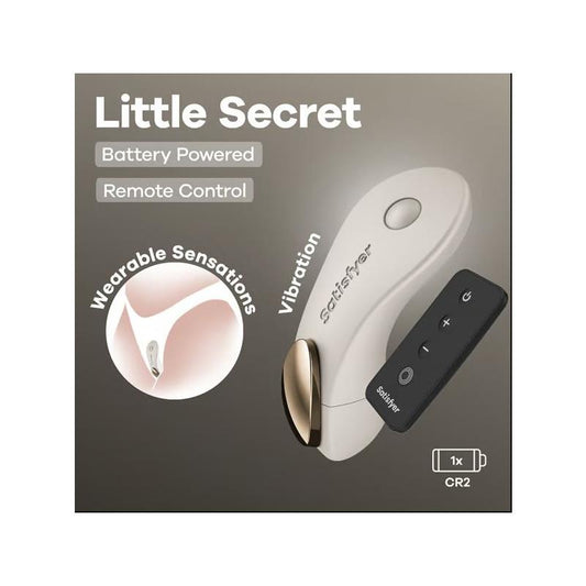 SATISFYER - LITTLE SECRET ESTIMULADOR DE BRAGUITA BATTERY SERIES WARM GREY
