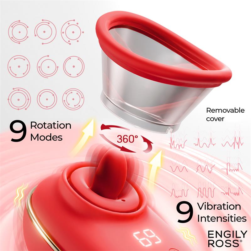 ENGILY ROSS - LIZER ESTIMULADOR CON LENGUA OSCILANTE, BOMBA DE VACÍO Y VIBRACIÓN