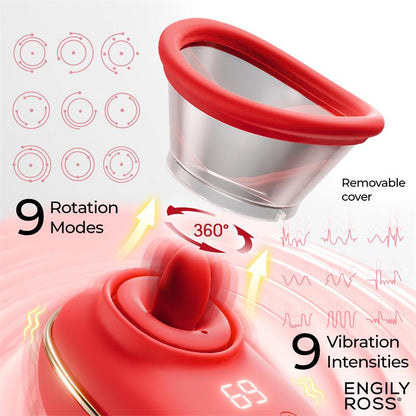 ENGILY ROSS - LIZER ESTIMULADOR CON LENGUA OSCILANTE, BOMBA DE VACÍO Y VIBRACIÓN