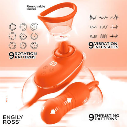 ENGILY ROSS - LIZER PRO ESTIMULADOR CON LENGUA OSCILANTE, BOMBA DE VACIO Y HUEVO CON UP AND DOWN