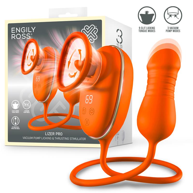 ENGILY ROSS - LIZER PRO ESTIMULADOR CON LENGUA OSCILANTE, BOMBA DE VACIO Y HUEVO CON UP AND DOWN