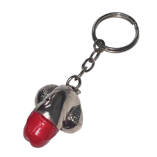 DIVERTY SEX - LLAVERO FORMA DE PENE METAL PLATA