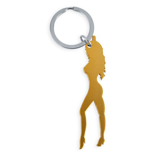 DIVERTY SEX - LLAVERO MUJER CON ABRIDOR DORADO