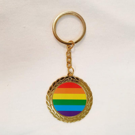 DIVERTY SEX - LLAVERO REDONDO DE METAL BANDERA LGBT