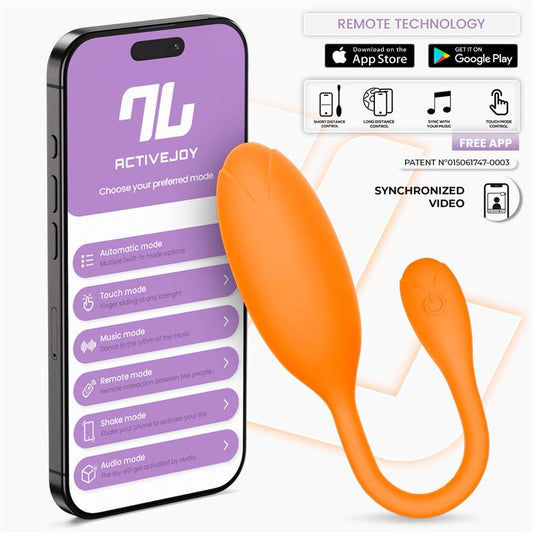 INTOYOU APP SERIES - LOGAN HUEVO VIBRADOR CON APP SILICONA UNIBODY NARANJA