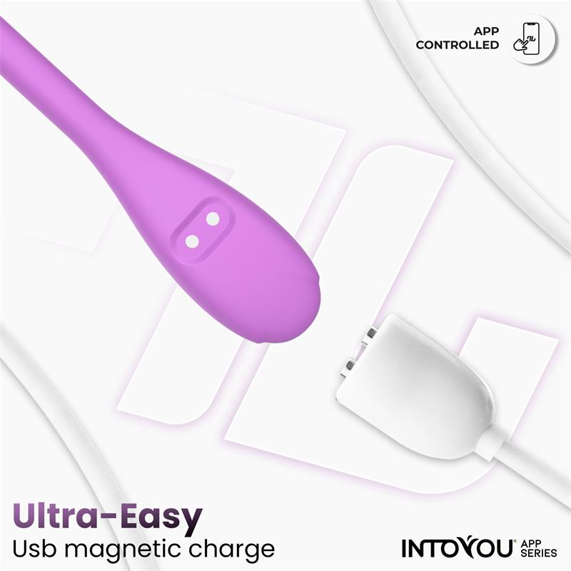 INTOYOU APP SERIES - LOGAN HUEVO VIBRADOR CON APP SILICONA UNIBODY PÚRPURA