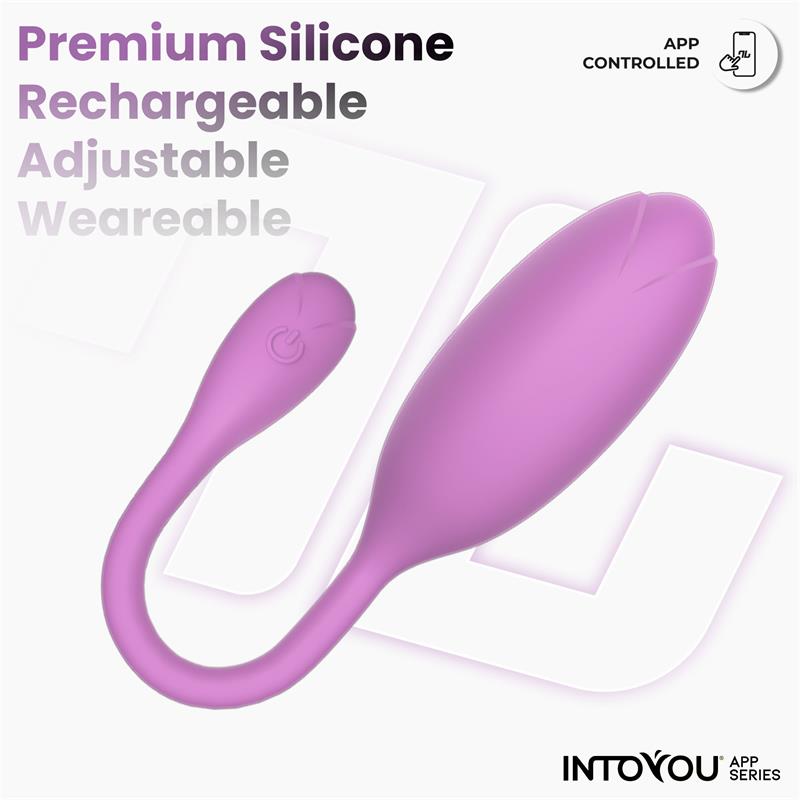 INTOYOU APP SERIES - LOGAN HUEVO VIBRADOR CON APP SILICONA UNIBODY PÚRPURA
