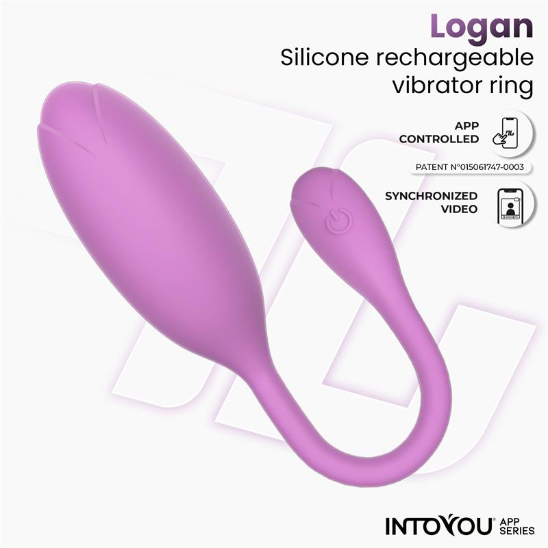 INTOYOU APP SERIES - LOGAN HUEVO VIBRADOR CON APP SILICONA UNIBODY PÚRPURA