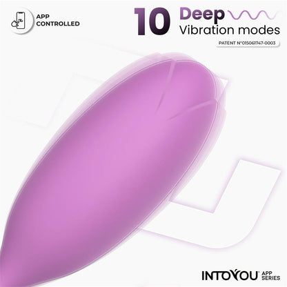 INTOYOU APP SERIES - LOGAN HUEVO VIBRADOR CON APP SILICONA UNIBODY PÚRPURA