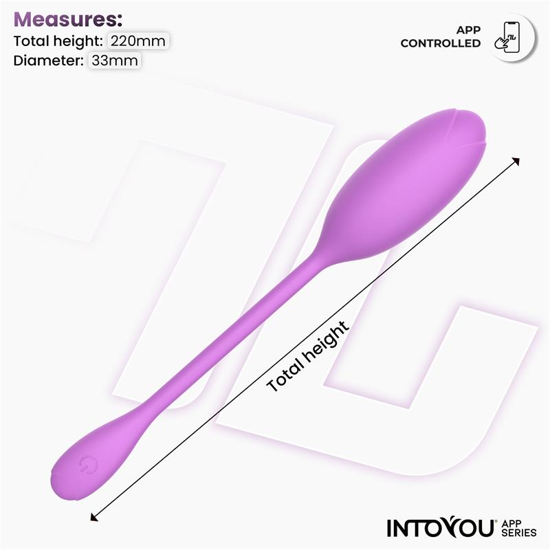 INTOYOU APP SERIES - LOGAN HUEVO VIBRADOR CON APP SILICONA UNIBODY PÚRPURA