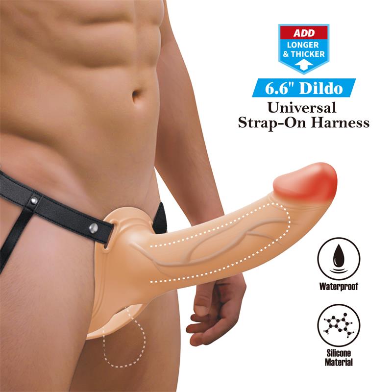 PRETTYLOVE - LONDON ARNÉS UNIVERSAL CON DILDO HUECO 6.6