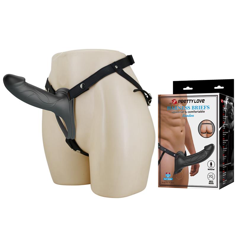 PRETTYLOVE - LONDON ARNÉS UNIVERSAL CON DILDO HUECO 6.6