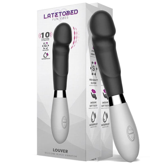 LATETOBED - LOUVER VIBRADOR SILICONA NEGRO
