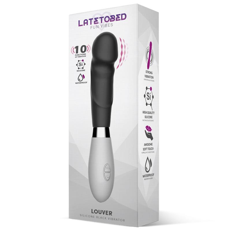 LATETOBED - LOUVER VIBRADOR SILICONA NEGRO