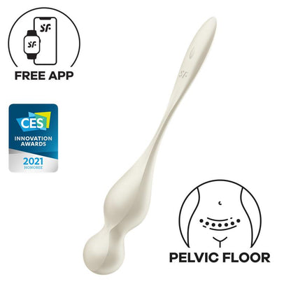 SATISFYER - LOVE BIRDS 1 BOLAS KEGEL CON APP BLANCO