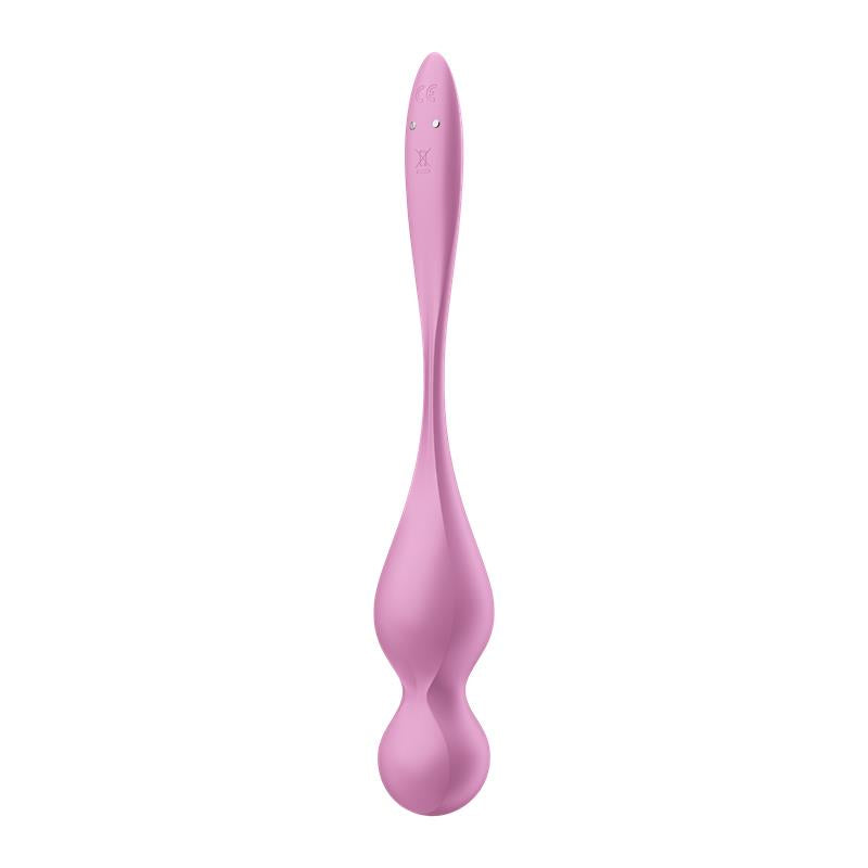 SATISFYER - LOVE BIRDS 1 BOLAS KEGEL CON APP ROSA