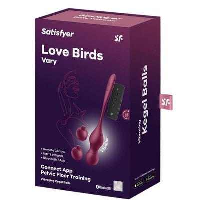 SATISFYER - LOVE BIRDS VARY CON APP ROJO VINO