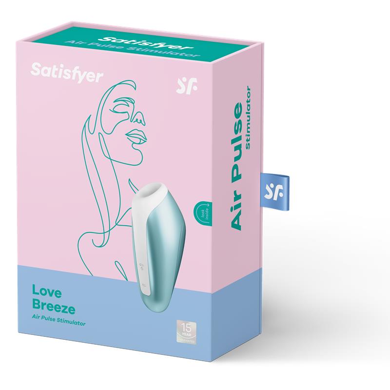 SATISFYER - LOVE BREEZE SUCCIONADOR CON VIBRACIÓN ICE BLUE