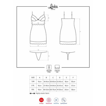 OBSESSIVE - LOVICA CHEMISE Y TANGA COLOR