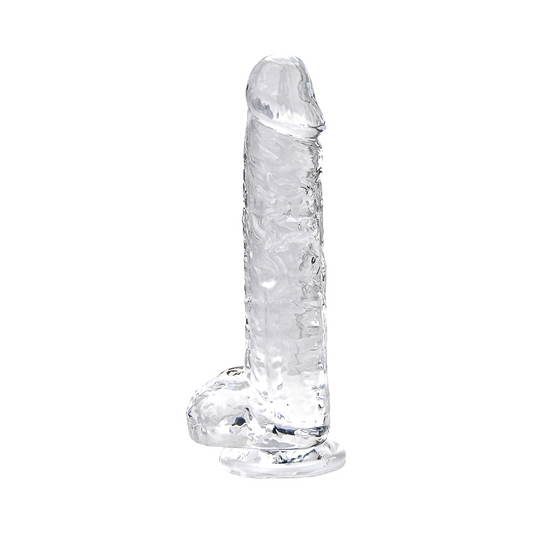 LOVING JOY - 7 INCH DILDO WITH BALLS CLEAR