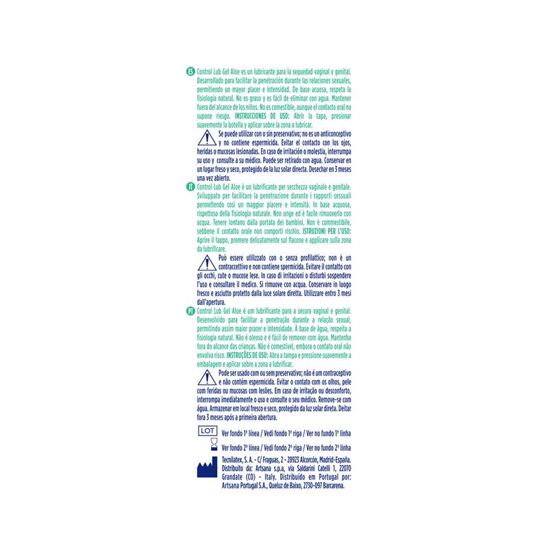 CONTROL - LUBRICANTE ALOE 75 ML