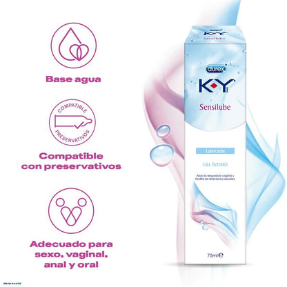 DUREX - LUBRICANTE BASE AGUA DUPLO KY SENSILUB 75ML