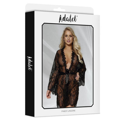 ADALET LINGERIE - LUCY PEIGNOIR SEMI TRANSPARENTE Y TANGA