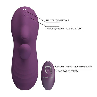PRETTYLOVE - LUKA ASIENTO CON VIBRADOR CON FINGER, EFECTO CALOR Y BOLAS ROTADORAS