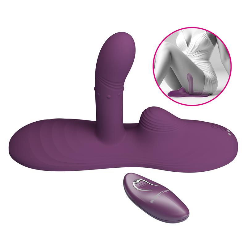 PRETTYLOVE - LUKA ASIENTO CON VIBRADOR CON FINGER, EFECTO CALOR Y BOLAS ROTADORAS