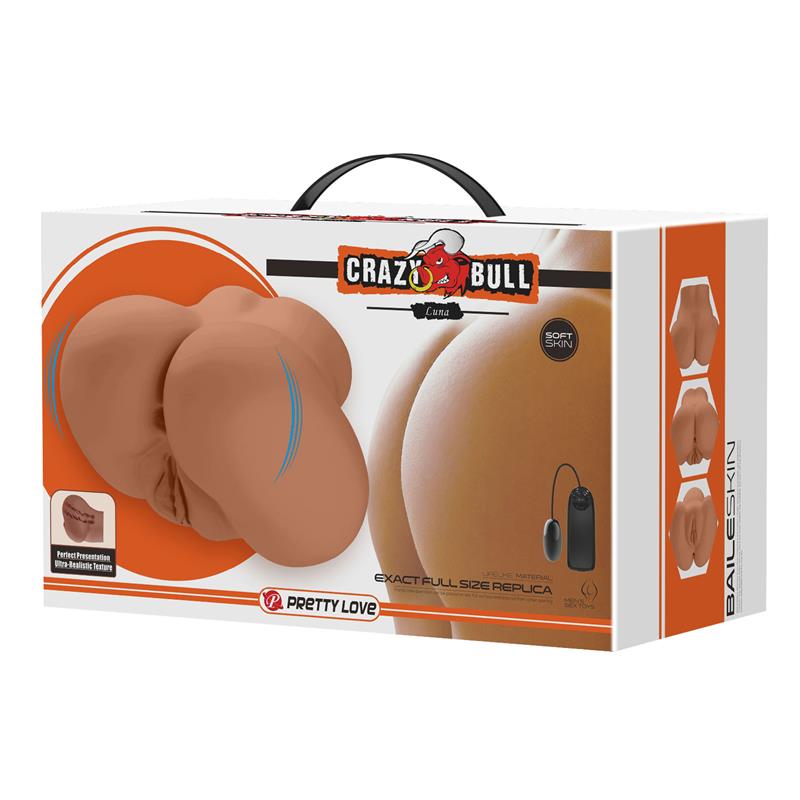 CRAZY BULL - LUNA MASTURBADOR CON VIBRACIÓN VAGINA Y ANO