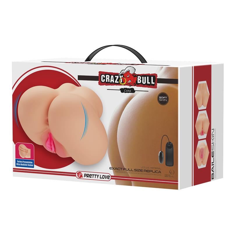 CRAZY BULL - VAGINA Y ANO REALÍSTICOS VIBRADOR LUNA