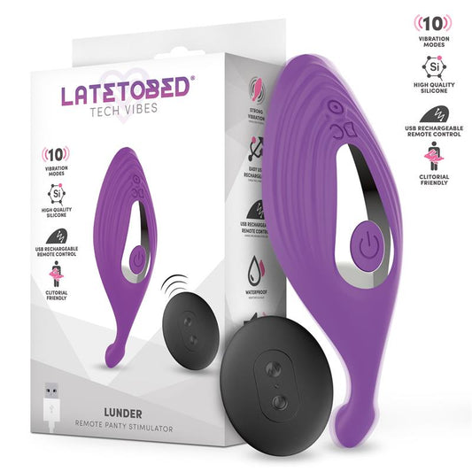 LATETOBED - LUNDER ESTIMULADOR DE BRAGUITA CON CONTROL REMOTO USB