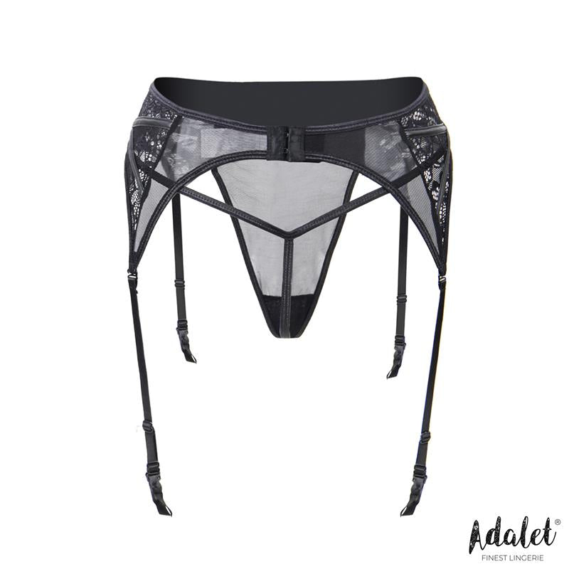 ADALET LINGERIE - LUVA SET DE LIGUERO CON ENCAJE FLORAL Y TANGA