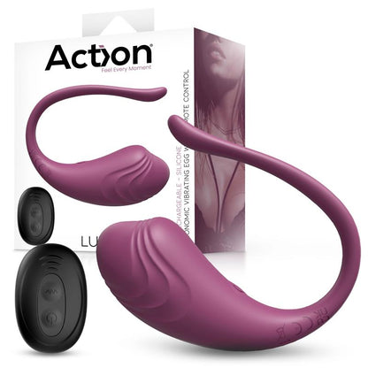 ACTION - LUVIA HUEVO VIBRADOR CON CONTROL REMOTO USB PÚRPURA
