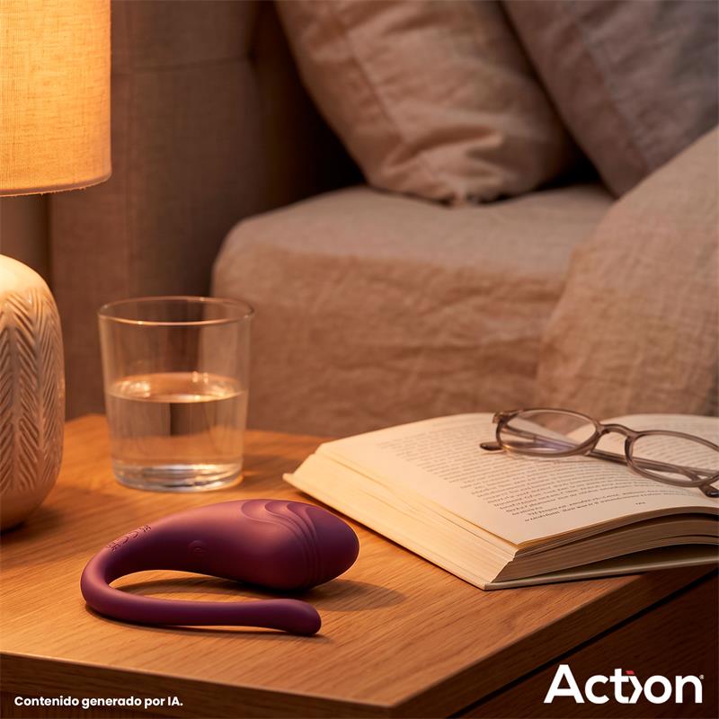 ACTION - LUVIA HUEVO VIBRADOR CON CONTROL REMOTO USB PÚRPURA